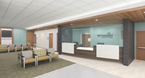 Rendering of the Methodist Hospital ED Construction Project - Lobby