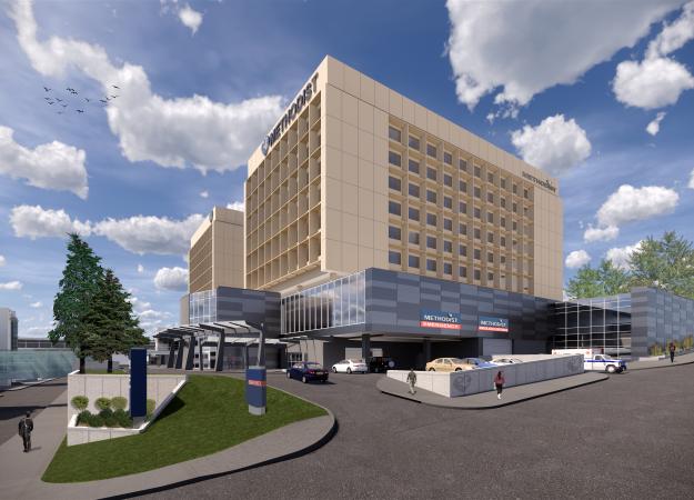 Rendering of the Methodist Hospital ED Construction Project - Exterior