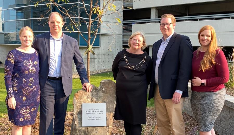 Methodist Hospital Foundation dedication ceremony for the Adam M. Koslosky Reflection Garden at Methodist Hospital